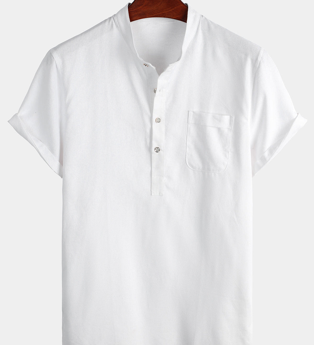 Norbert — Chemise Col Haut Uni