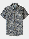 Chemise Homme Motif Tribal Manches Courtes