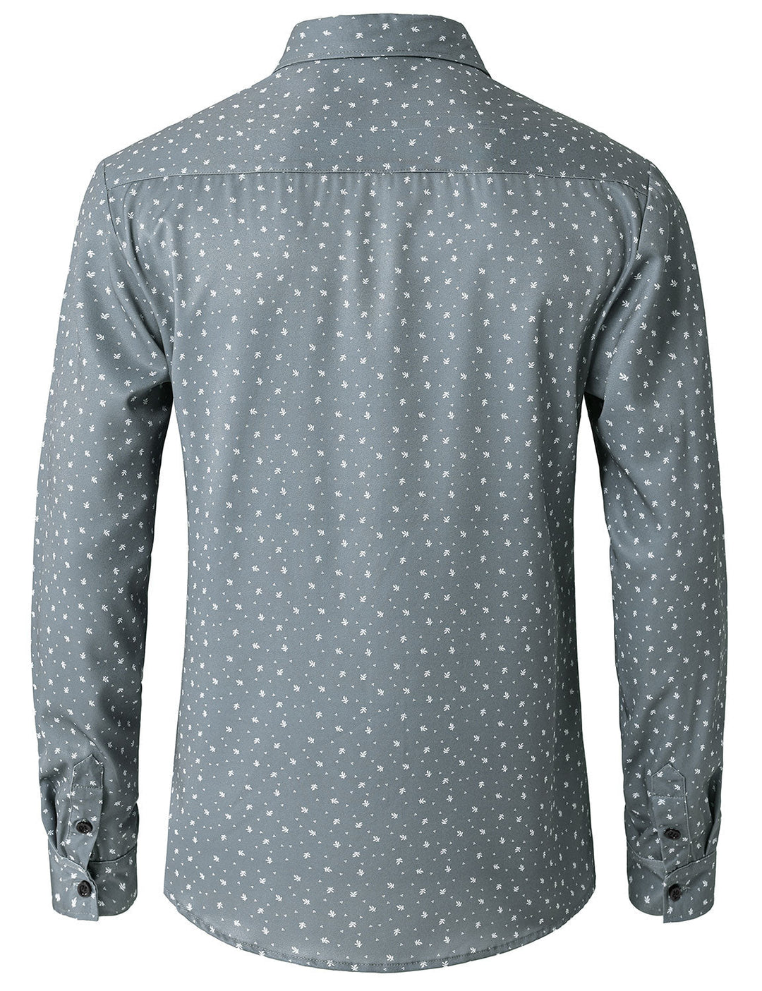 Chemise décontractée à manches longues grise pour homme