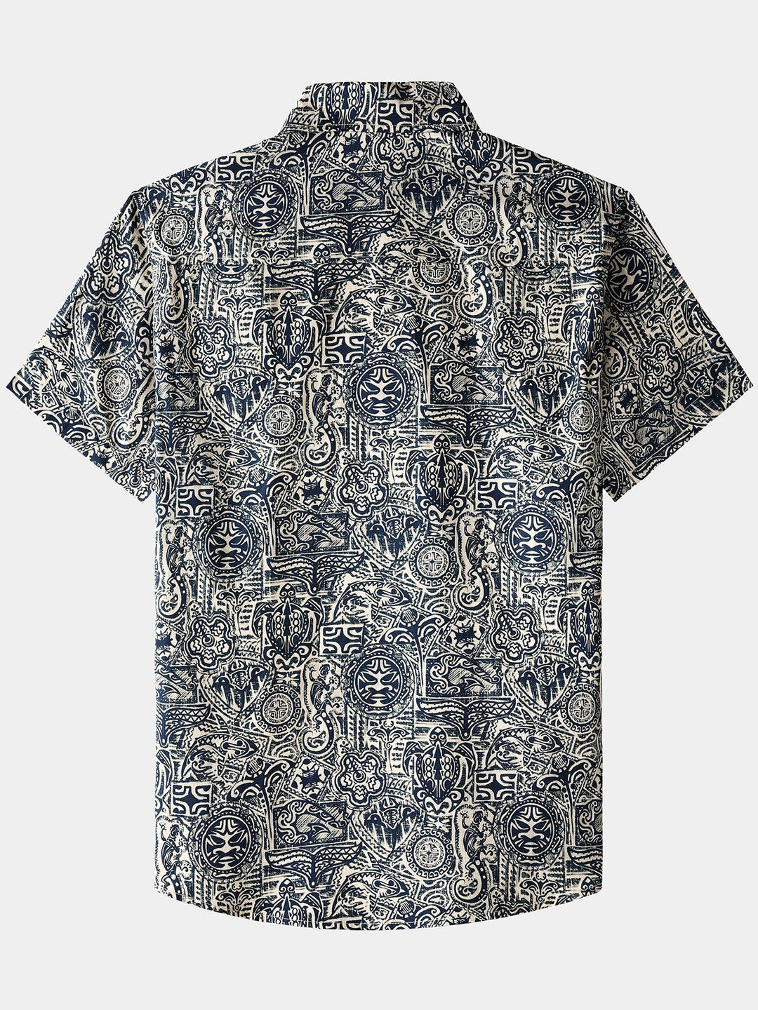 Chemise Homme Motif Tribal Manches Courtes