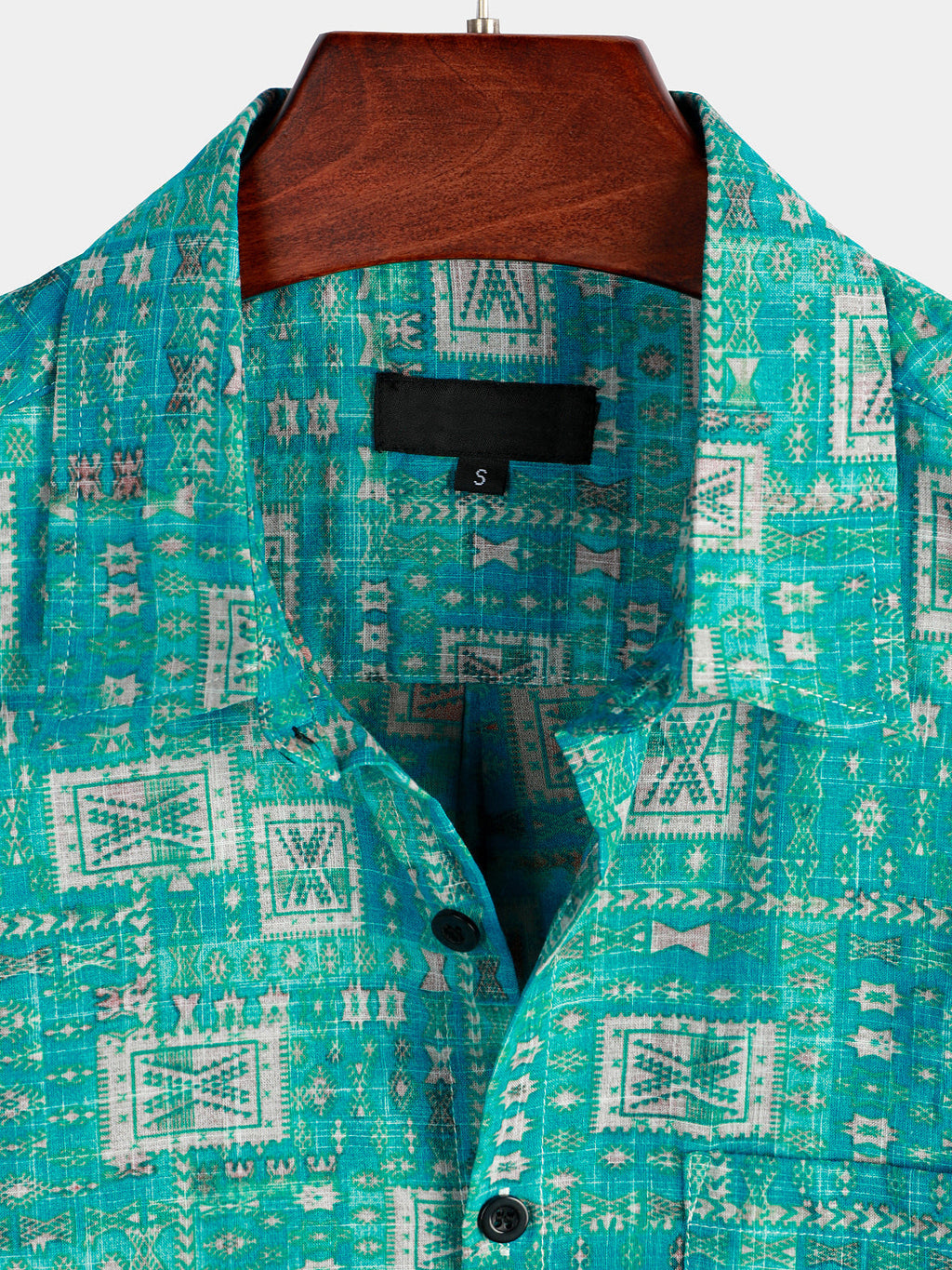 Chemise à Manches Courtes Rétro Casual pour Homme