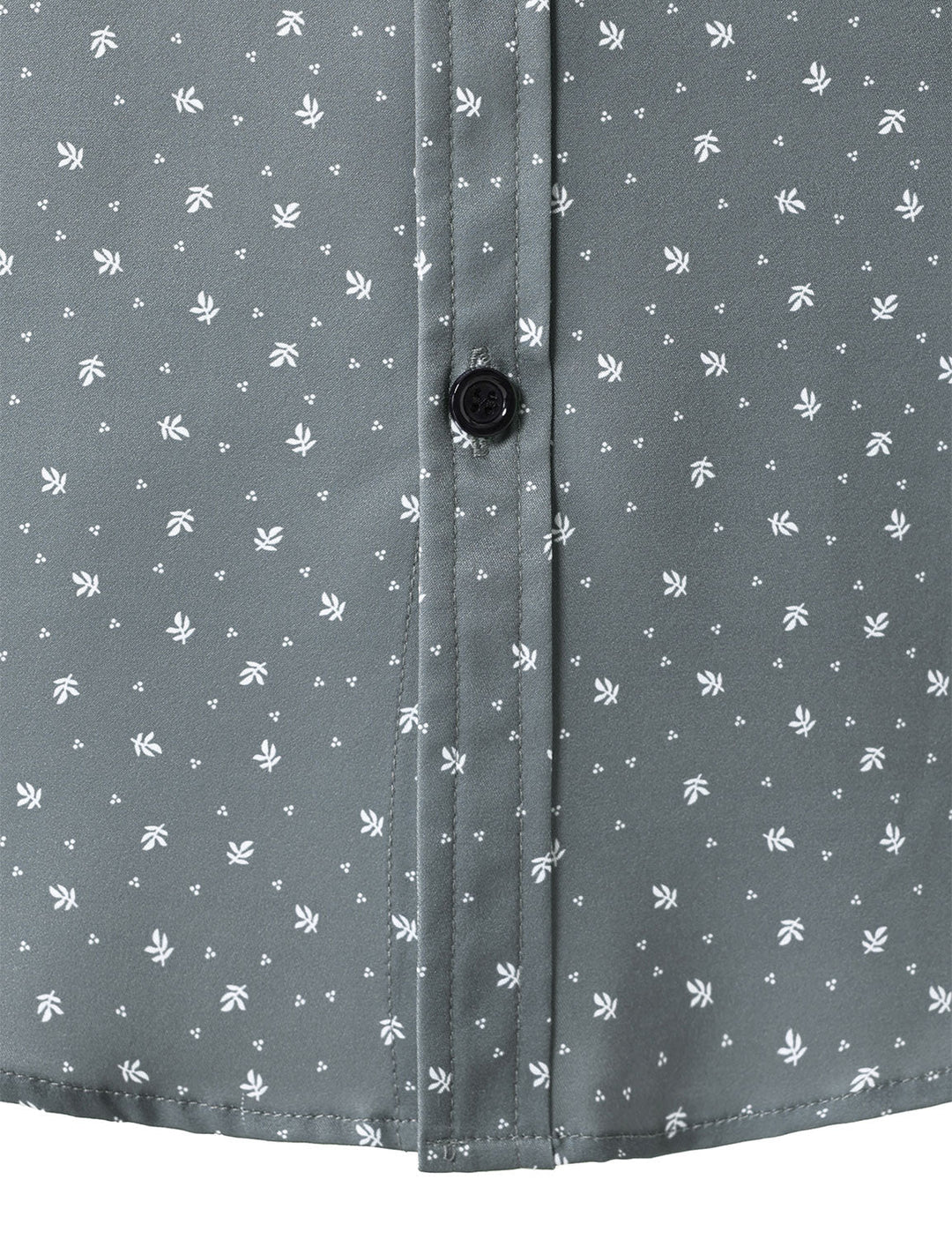Chemise décontractée à manches longues grise pour homme