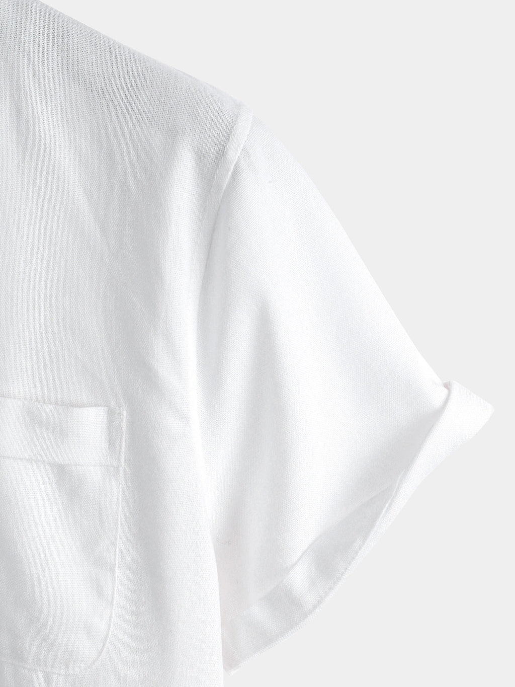 Chemise pour Homme en Couleur Unie avec Col Haut et Bouton Moyen, avec Poche Frontale