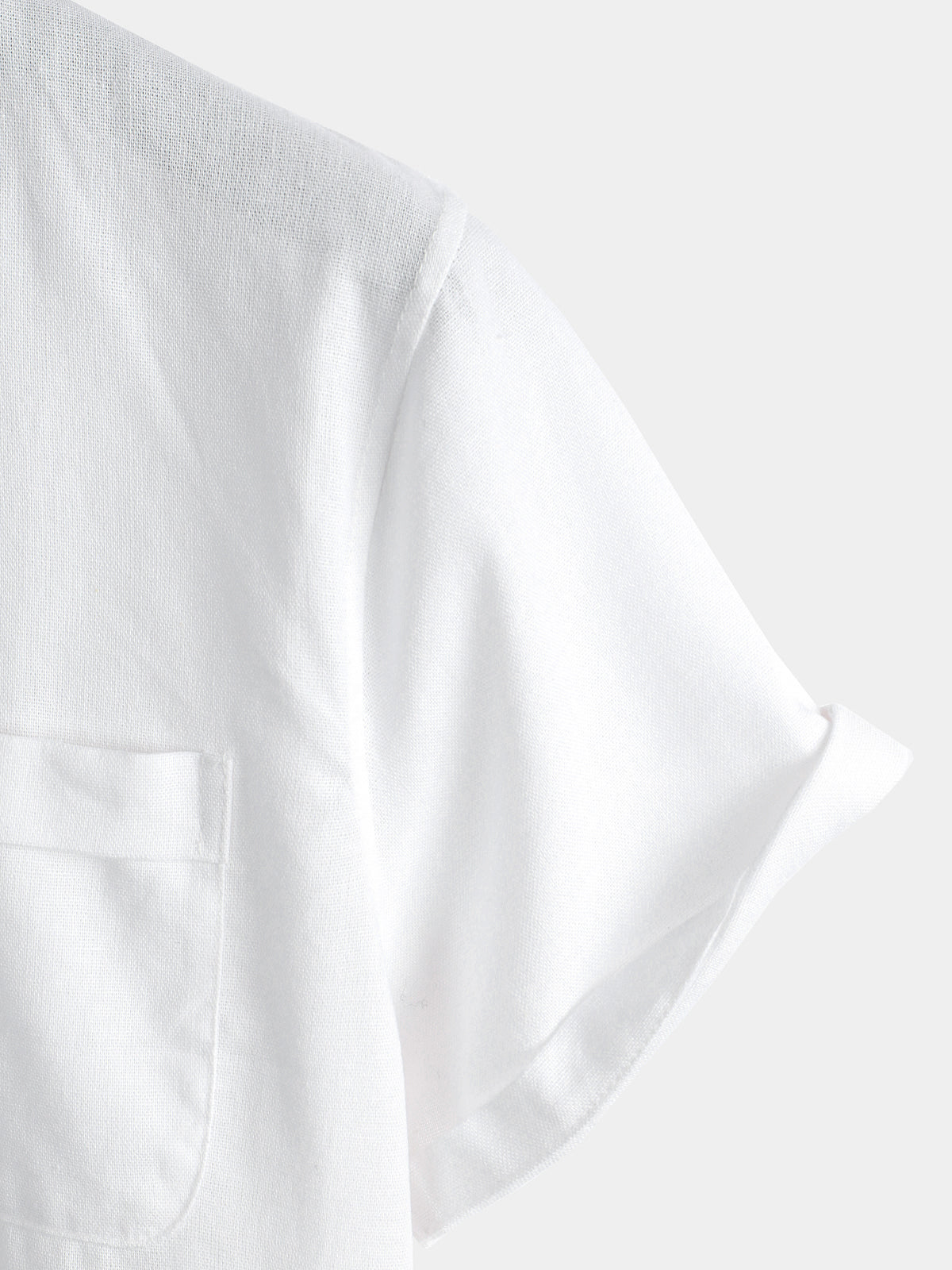 Chemise pour Homme en Couleur Unie avec Col Haut et Bouton Moyen, avec Poche Frontale