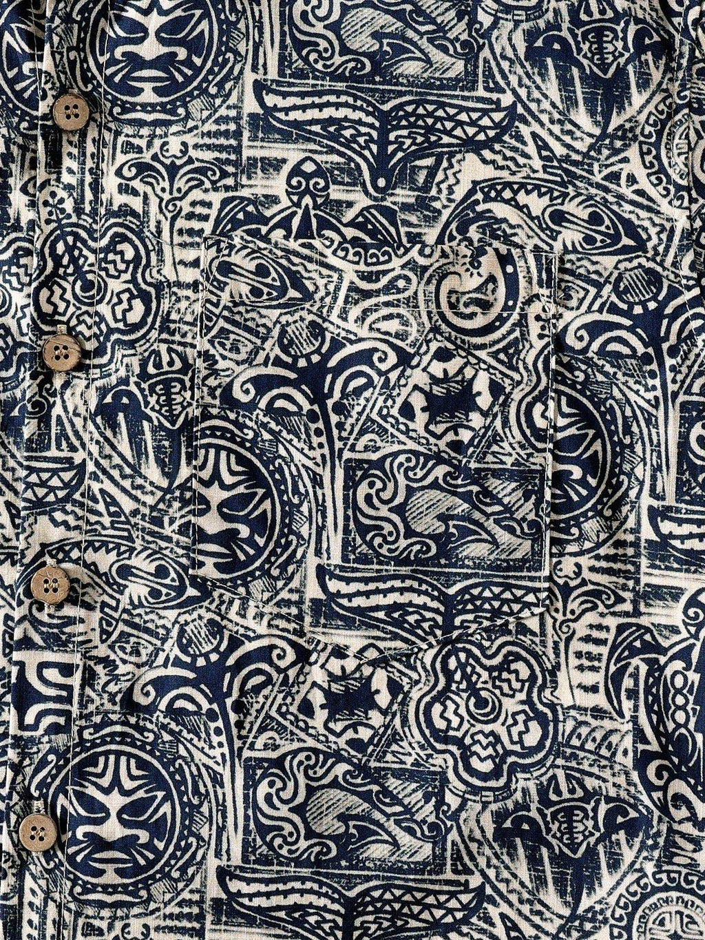 Chemise Homme Motif Tribal Manches Courtes