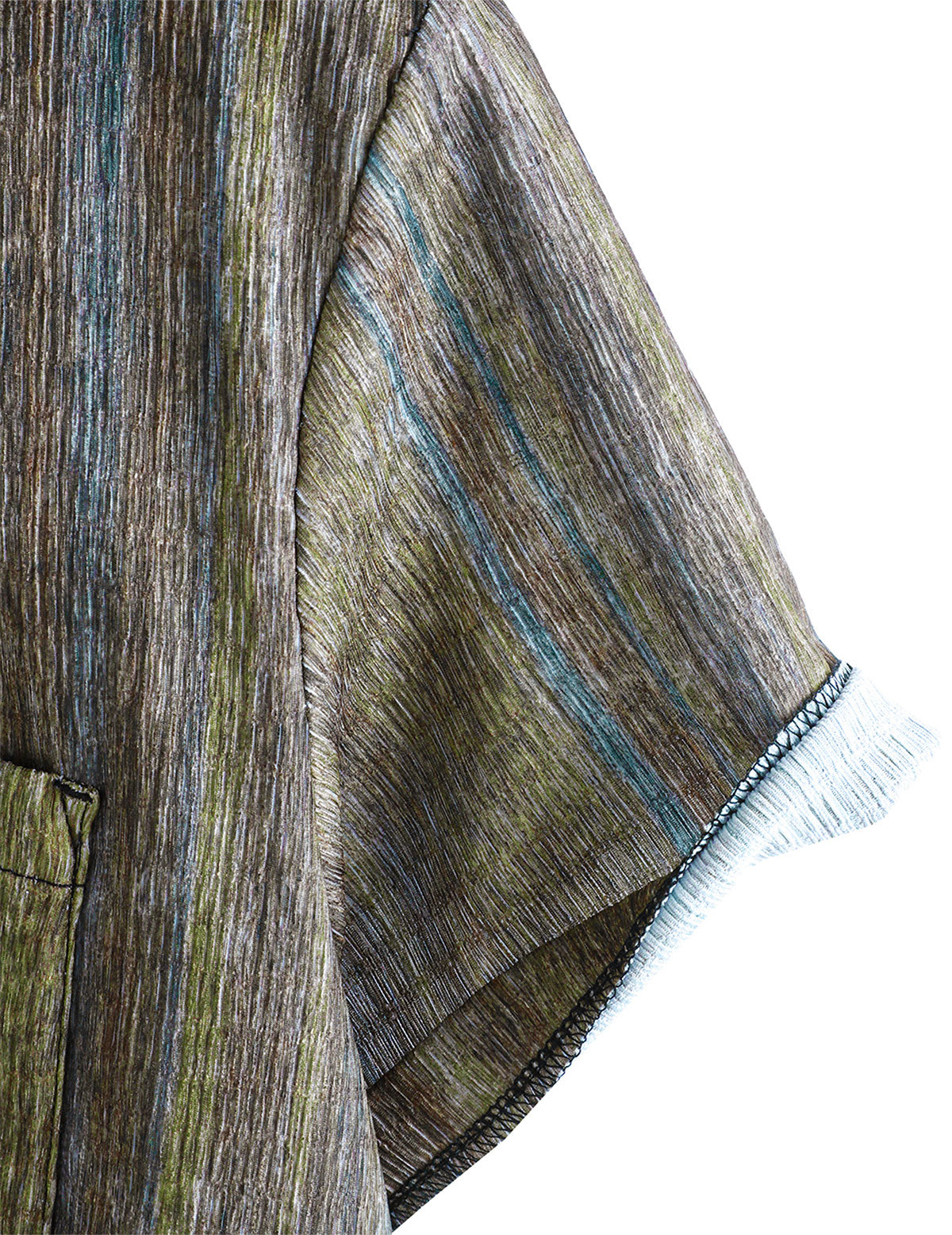 Chemise Hawaïenne Vintage Verte à Rayures pour Homme à Manches Courtes avec Boutons