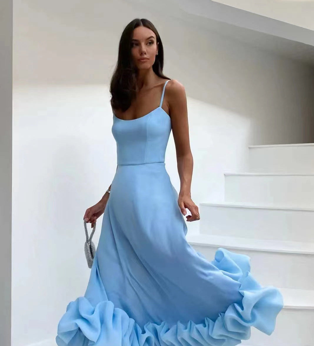 Amairany | Robe Midi Élégante à Volants pour Femmes