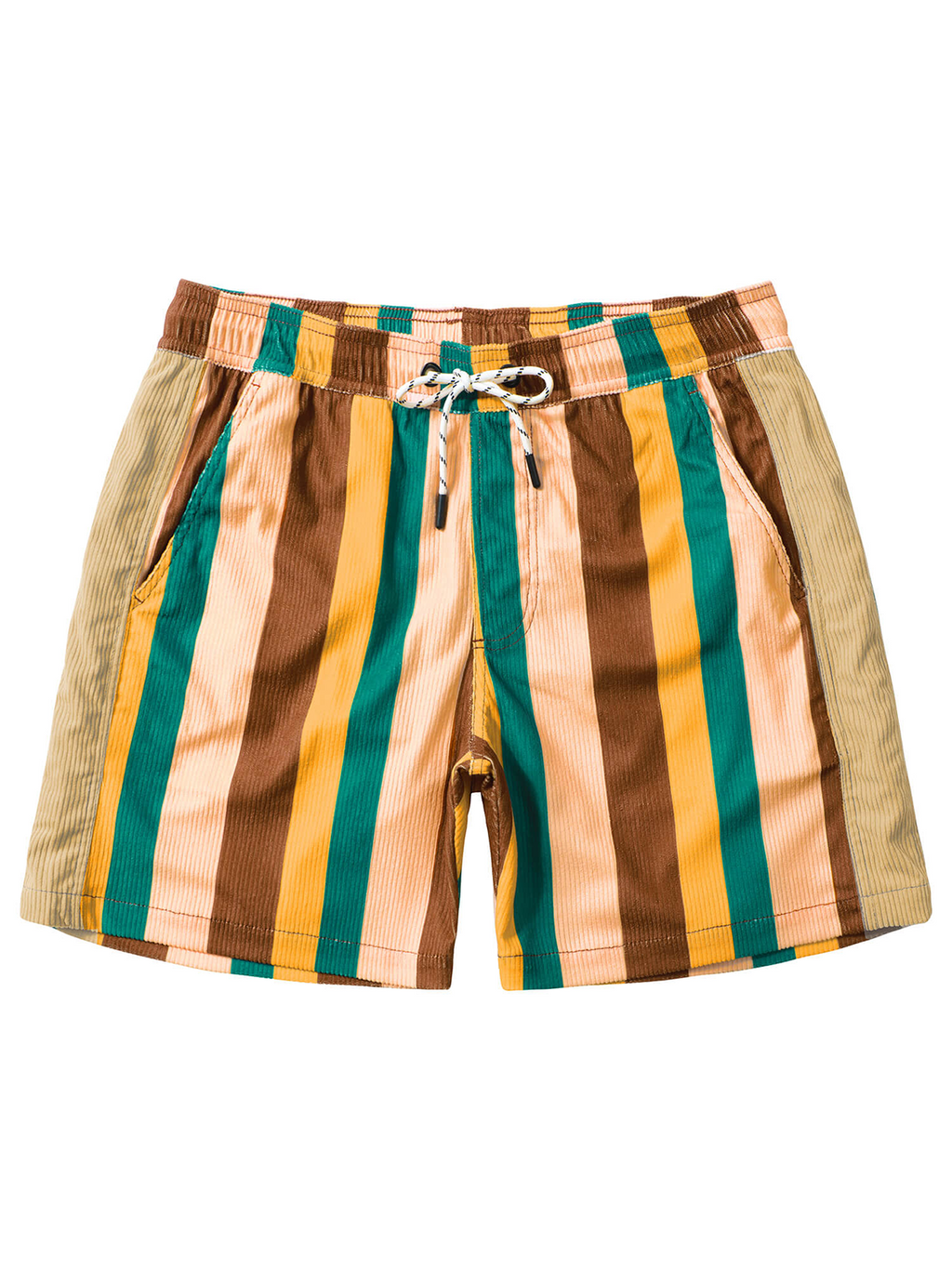 Shorts de Plage Rétro Rayés pour Homme