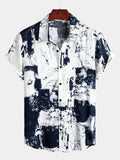 Chemise Casual à Manches Courtes Rétro pour Homme
