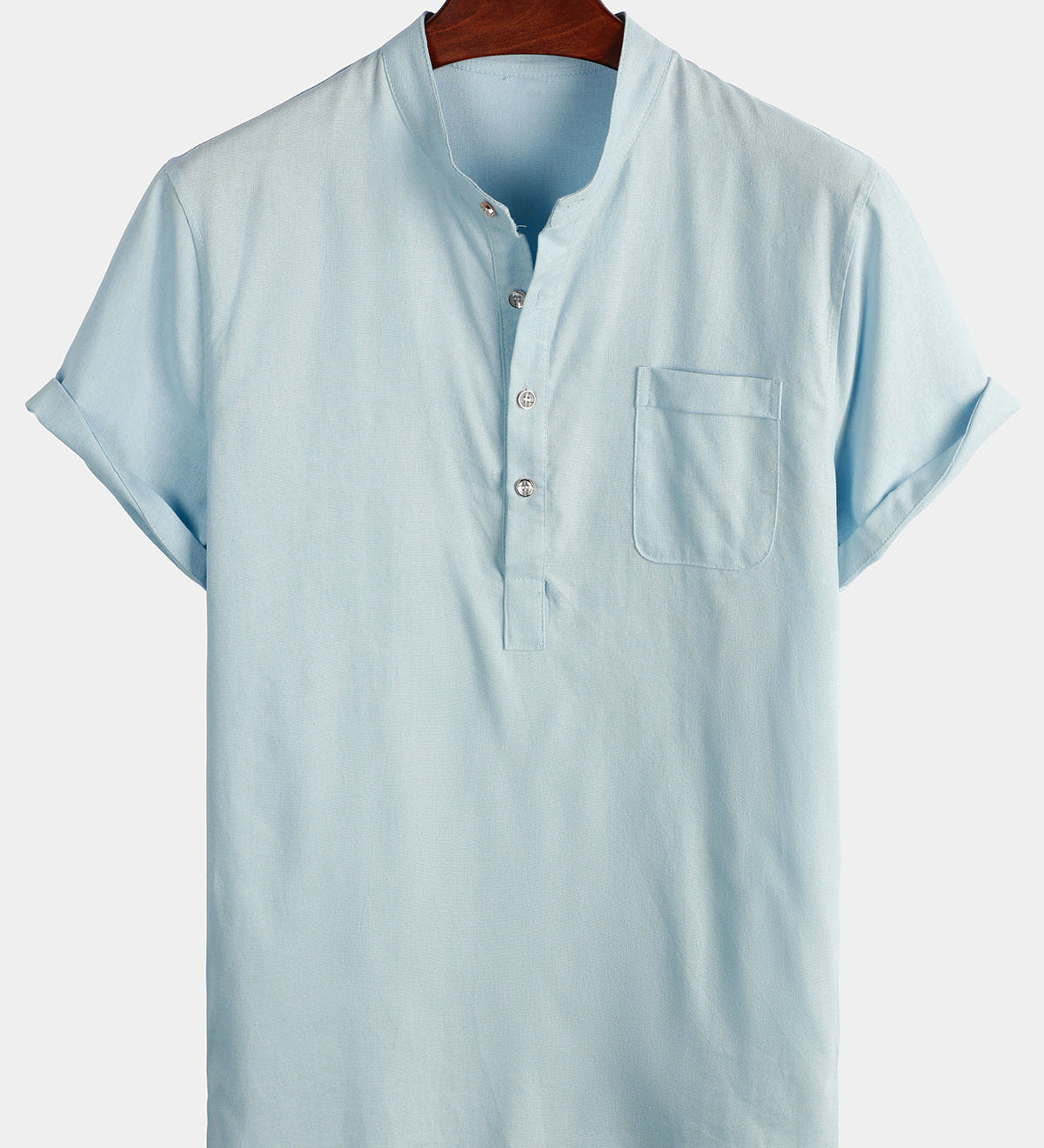 Norbert — Chemise Col Haut Uni