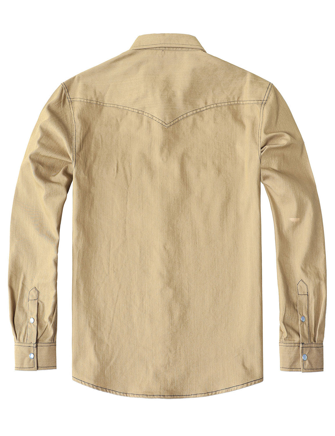 Chemise à manches longues en denim style cowboy pour homme avec boutons-pression nacrés