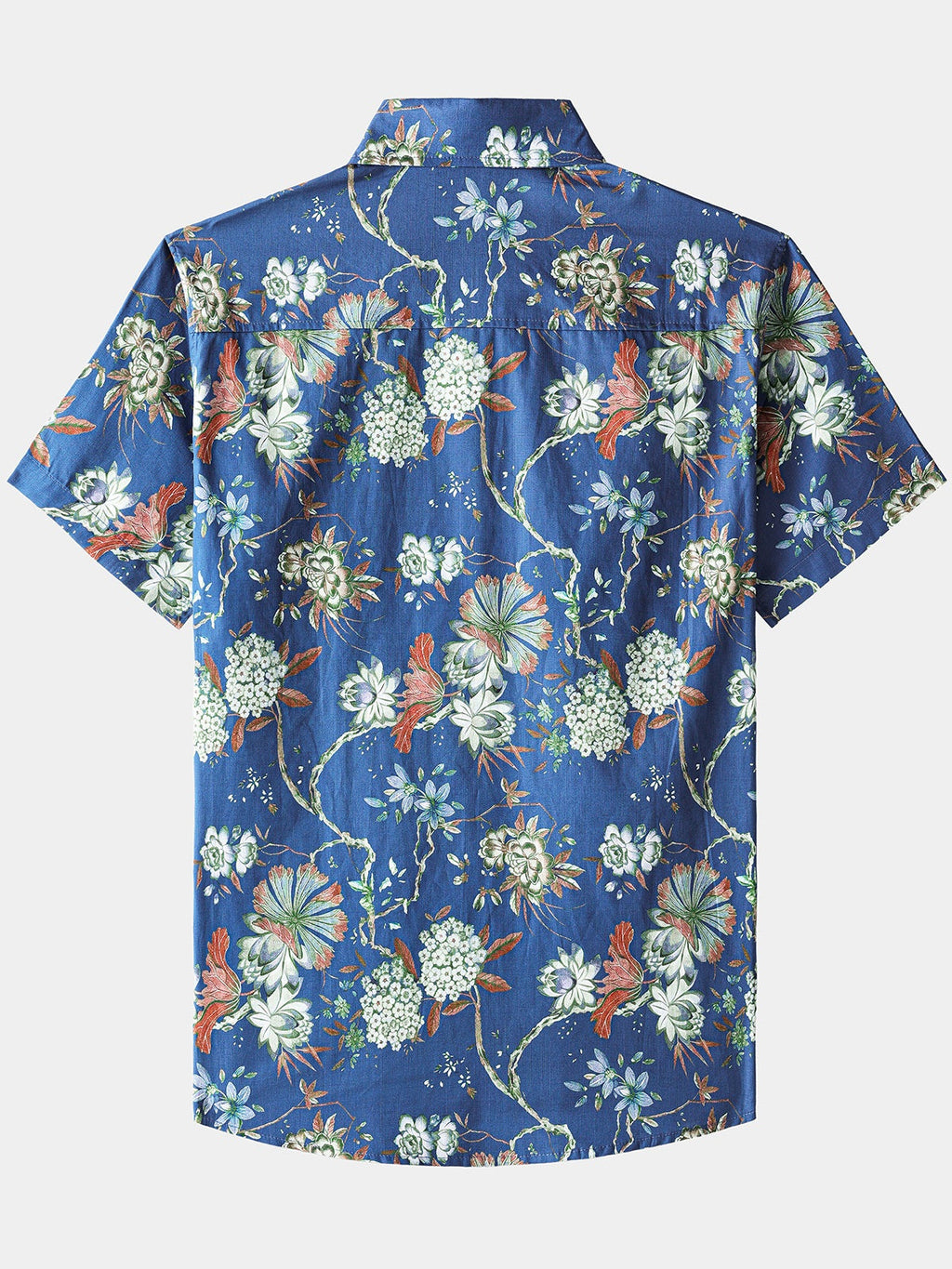 Chemise Homme à Imprimé Floral à Manches Courtes, Respirante et Fraîche