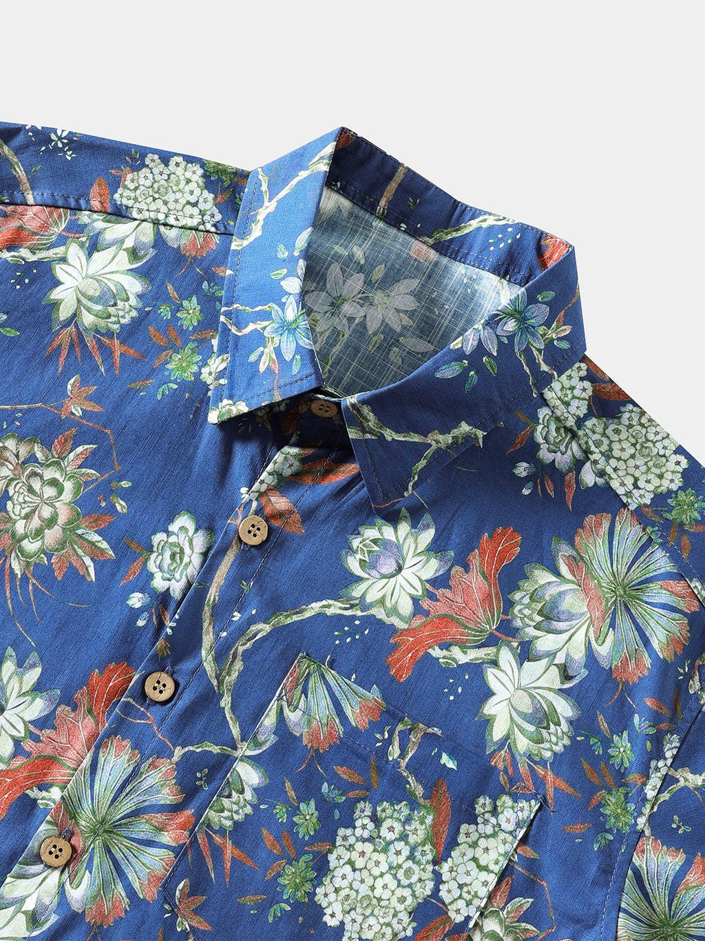 Chemise Homme à Imprimé Floral à Manches Courtes, Respirante et Fraîche