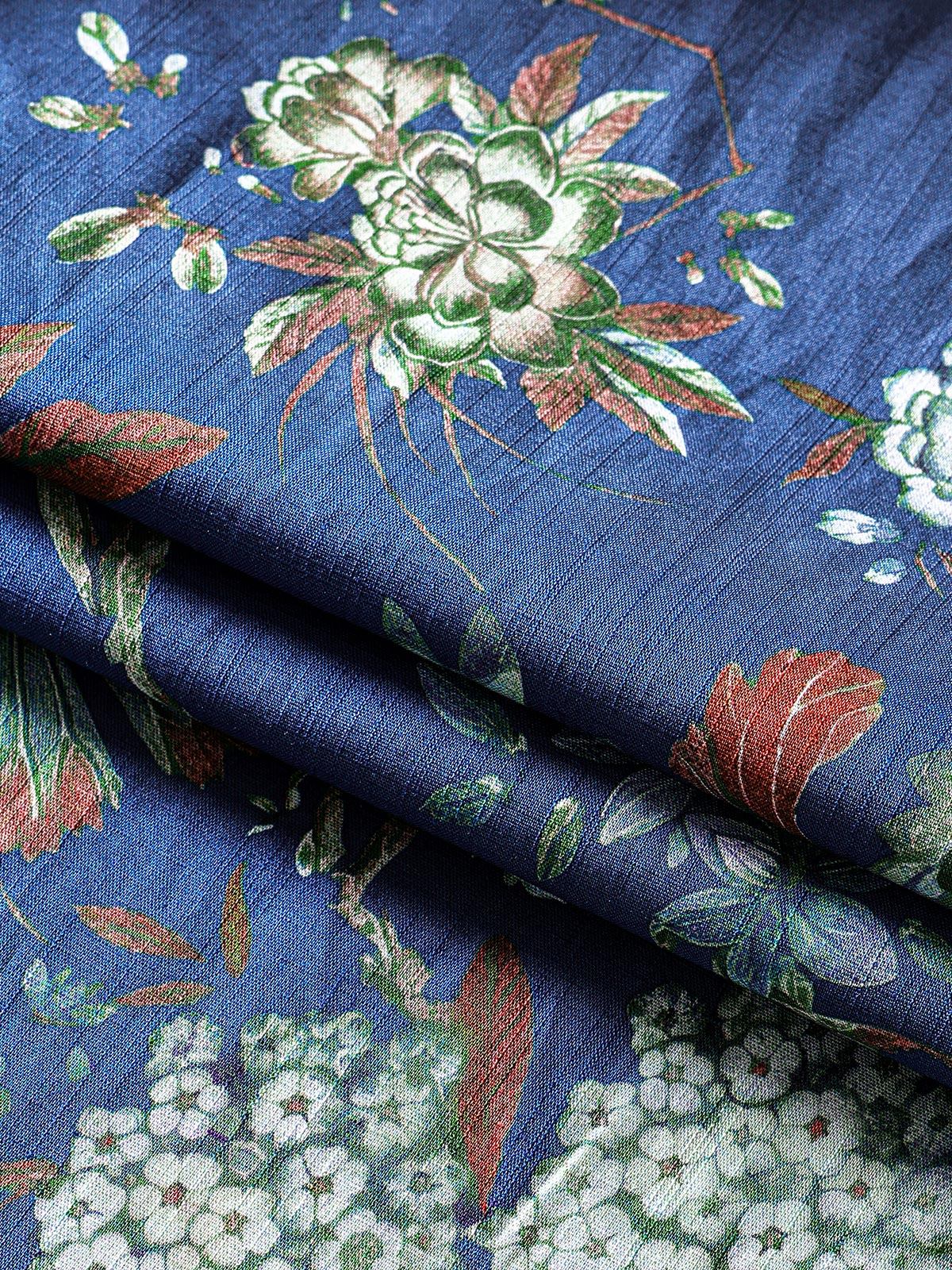 Chemise Homme à Imprimé Floral à Manches Courtes, Respirante et Fraîche