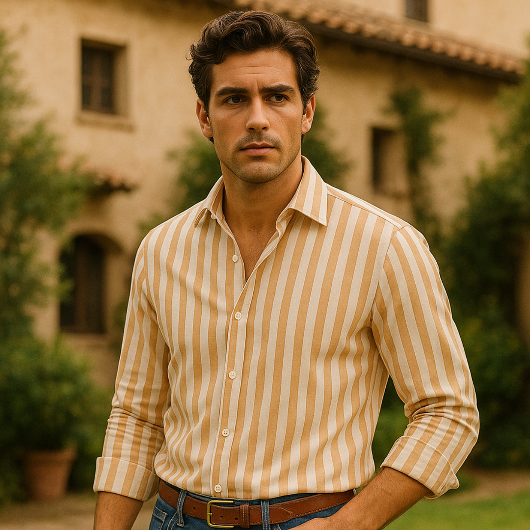 La chemise en lin rayée Vittorio