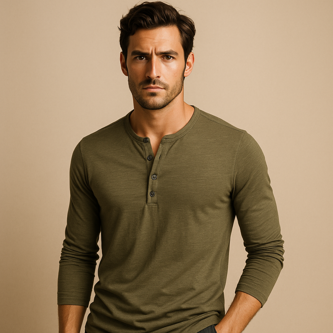 Le Polo en Coton à Manches Longues Cromwell pour Hommes
