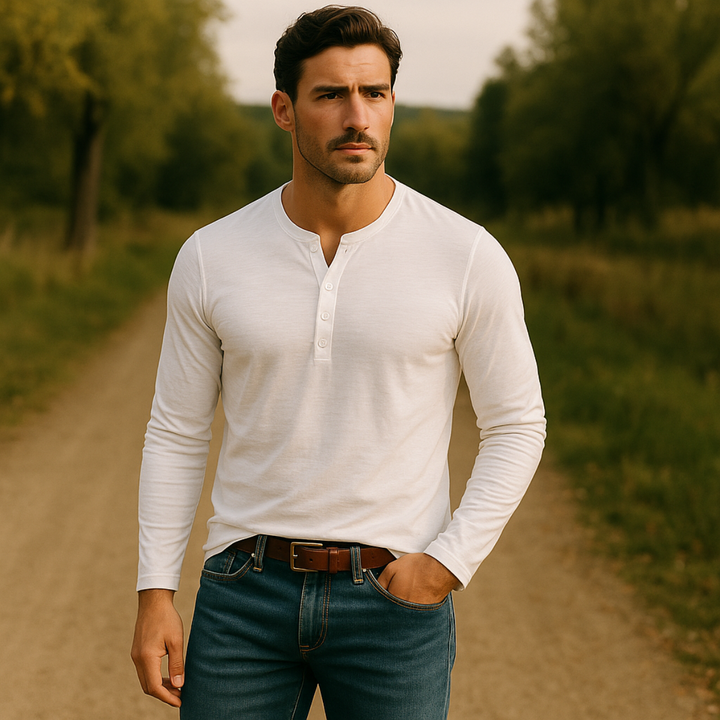 Le Polo en Coton à Manches Longues Cromwell pour Hommes