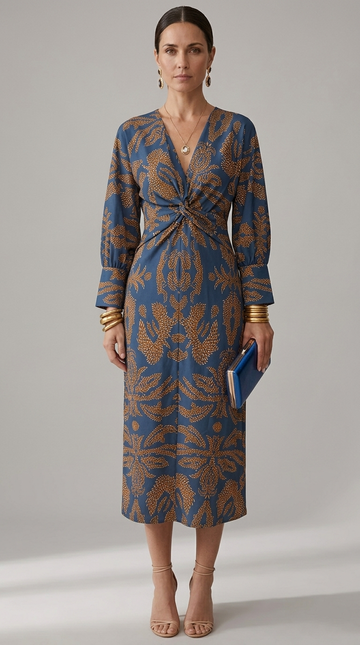 Julieta | Robe midi imprimée