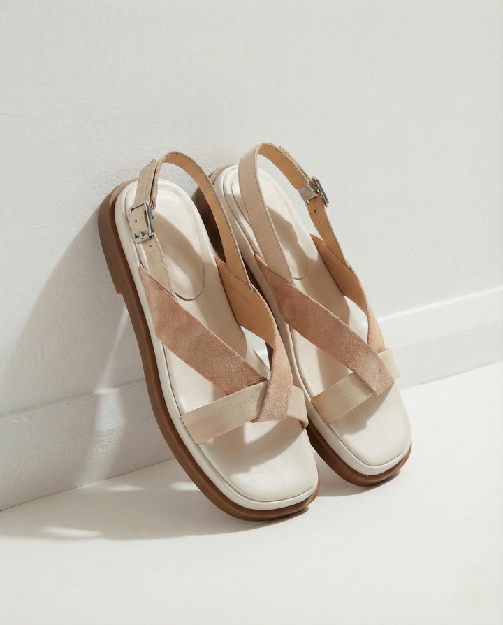 Sandale Plateforme à Brides Croisées Valetta