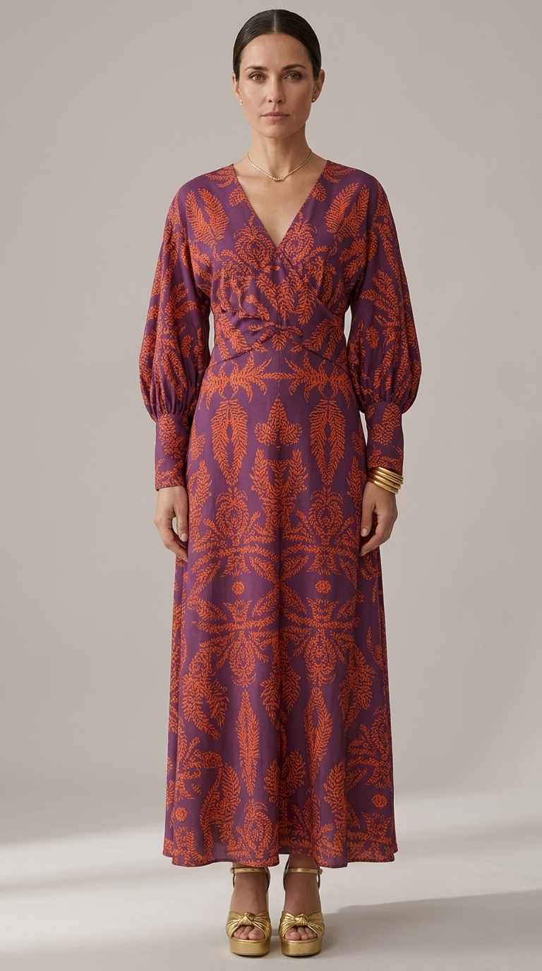 Julieta | Robe midi imprimée