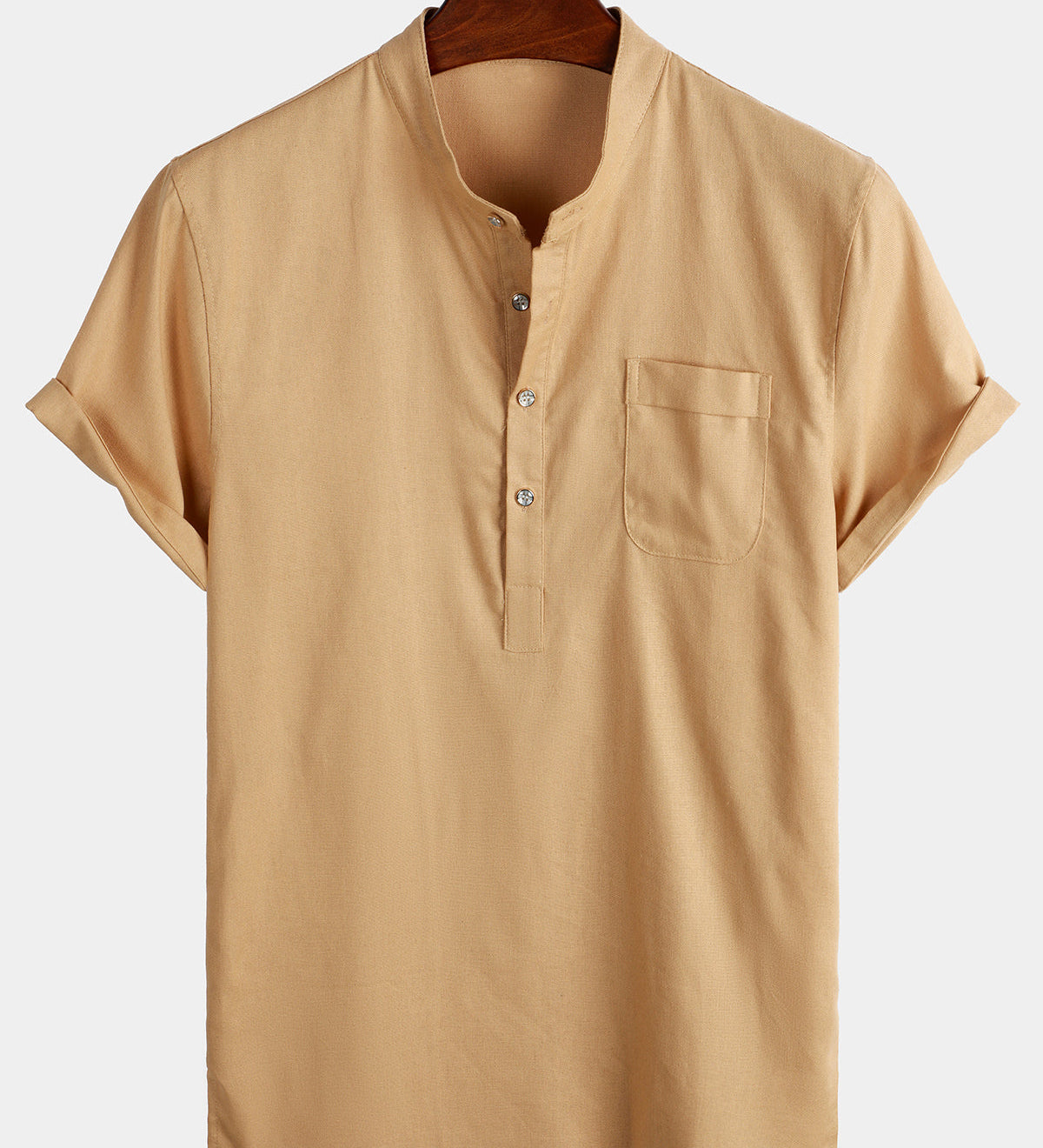 Norbert — Chemise Col Haut Uni