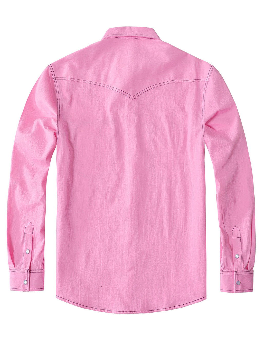 Chemise à manches longues en denim style cowboy pour homme avec boutons-pression nacrés