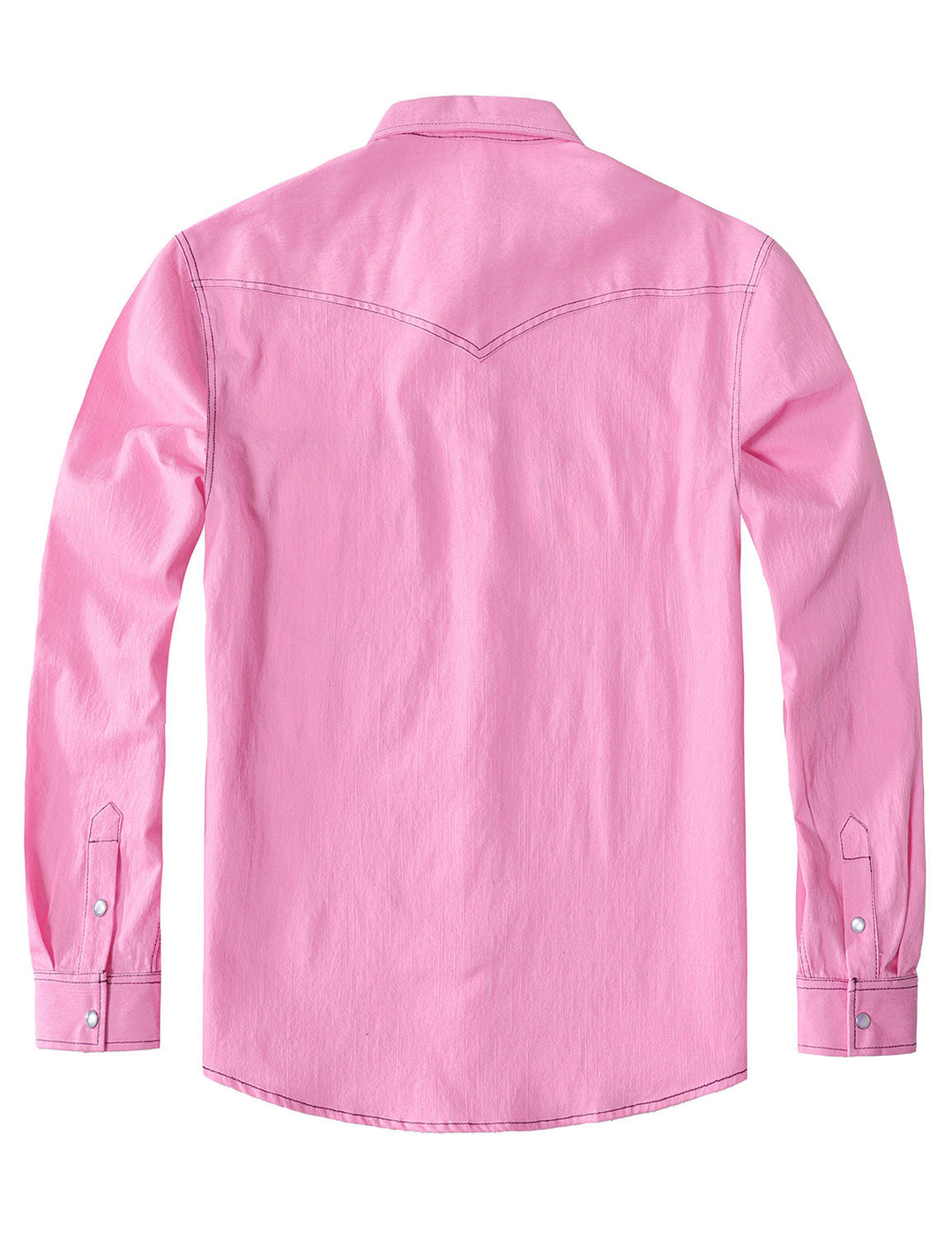 Chemise à manches longues en denim style cowboy pour homme avec boutons-pression nacrés