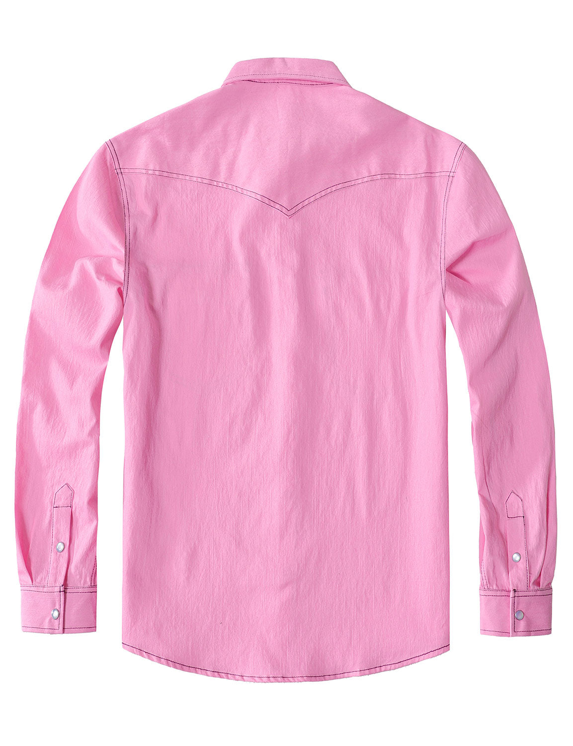 Chemise à manches longues en denim style cowboy pour homme avec boutons-pression nacrés