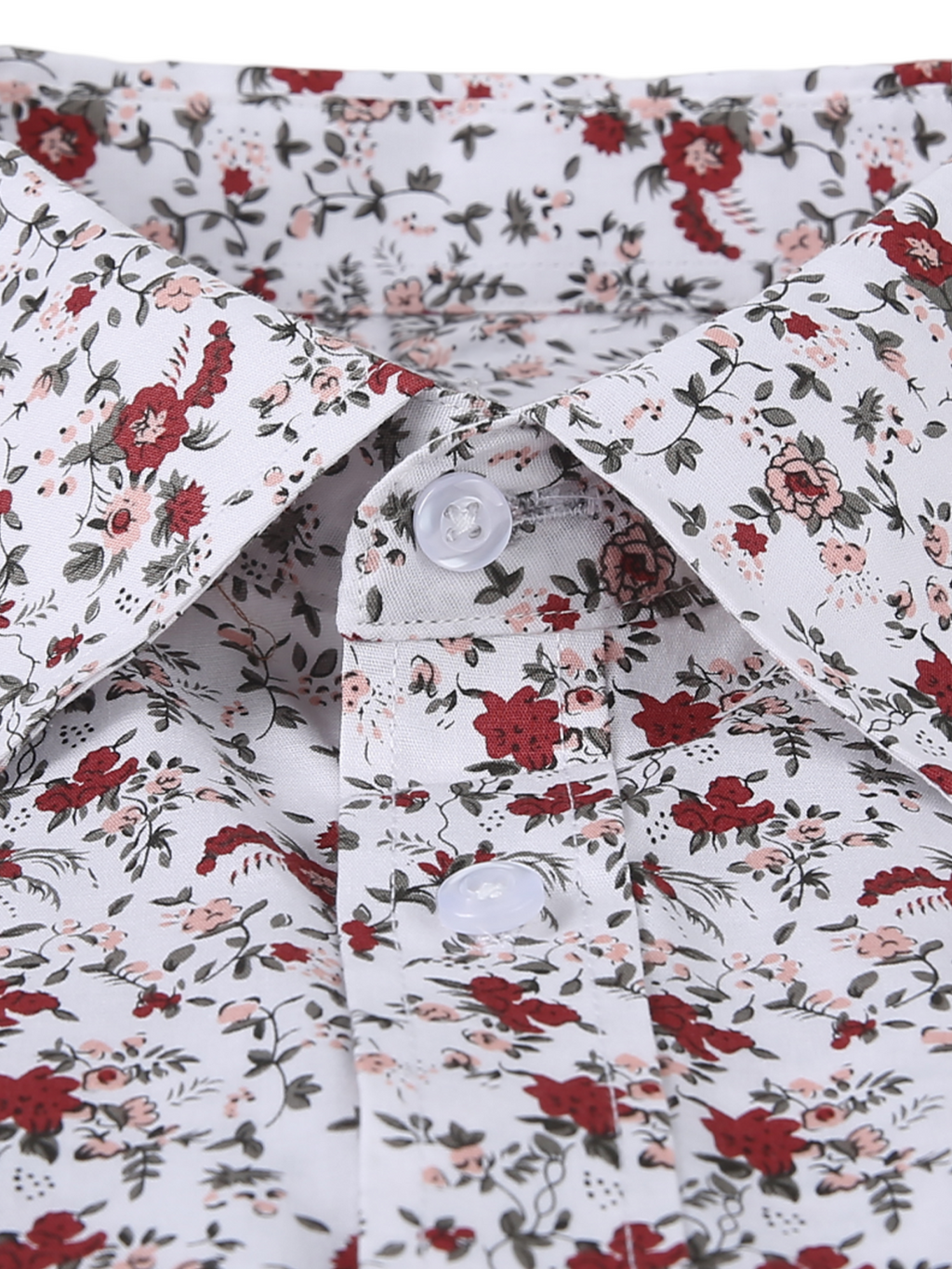 Chemise à manches longues boutonnée à imprimé floral pour hommes