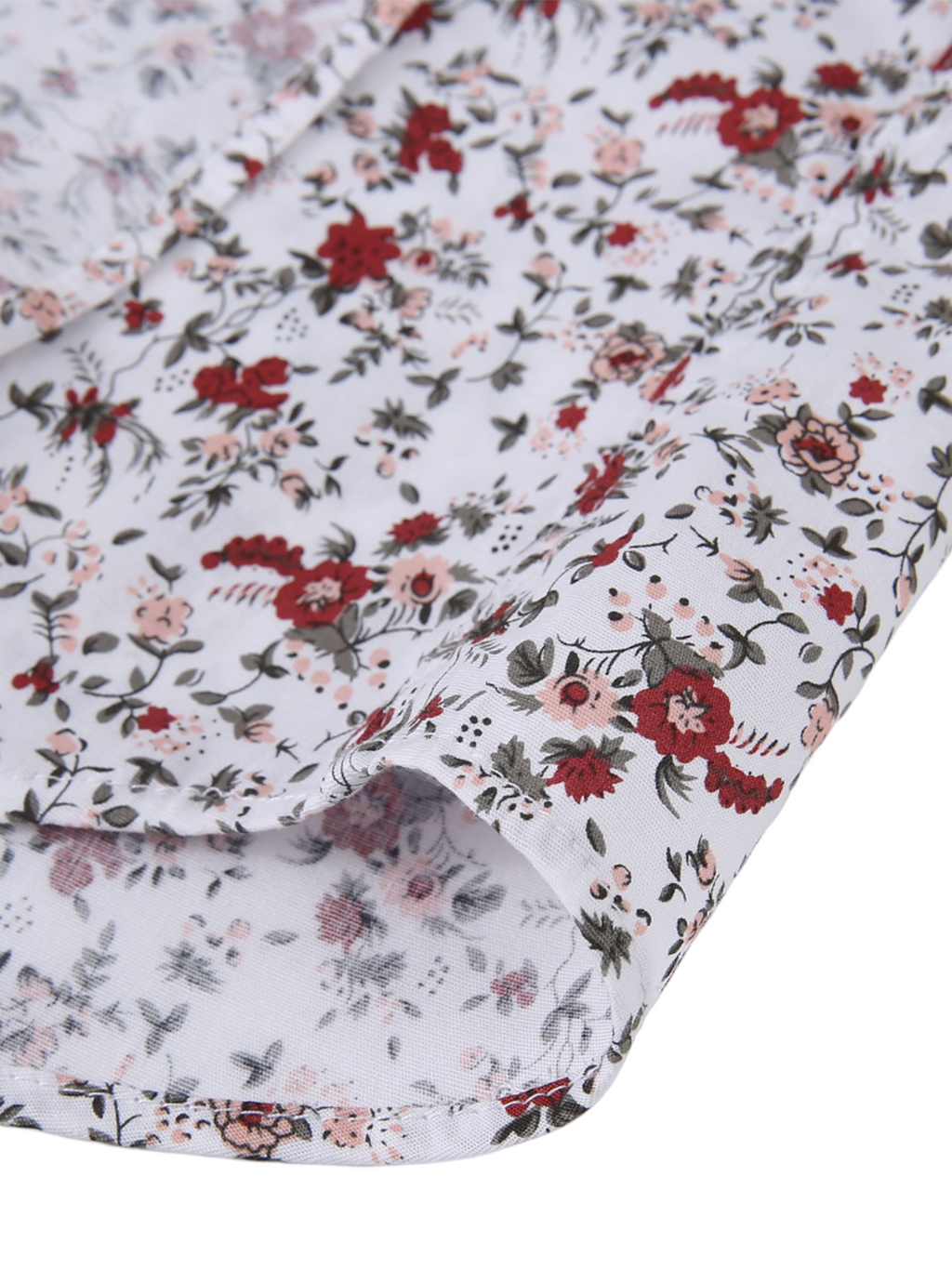 Chemise à manches longues boutonnée à imprimé floral pour hommes