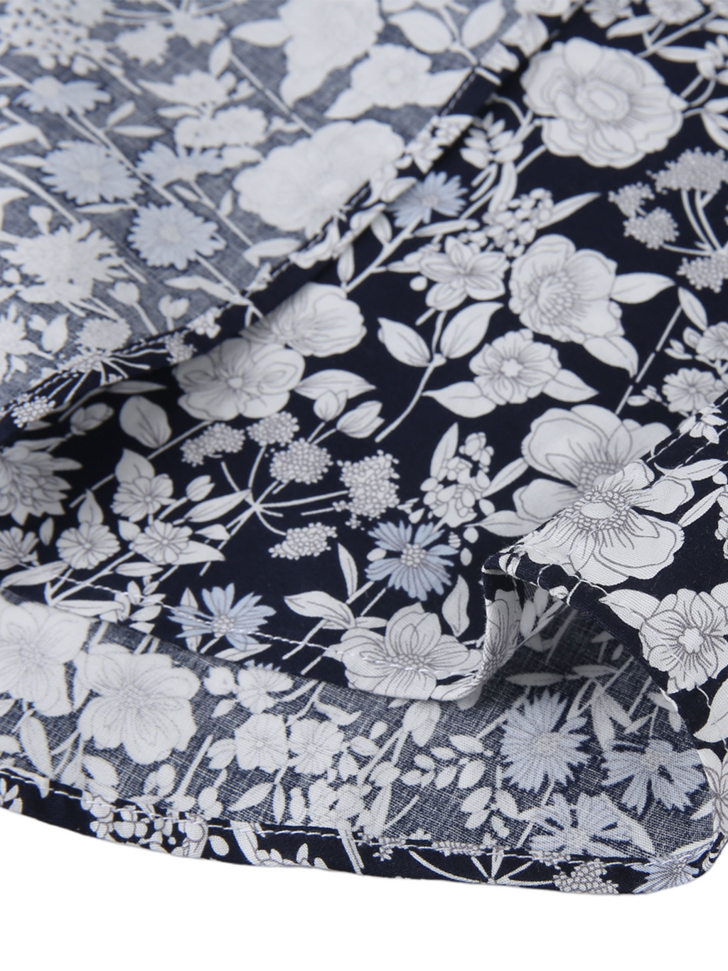 Chemise de ville noire à manches longues décontractée à imprimé floral vintage pour hommes