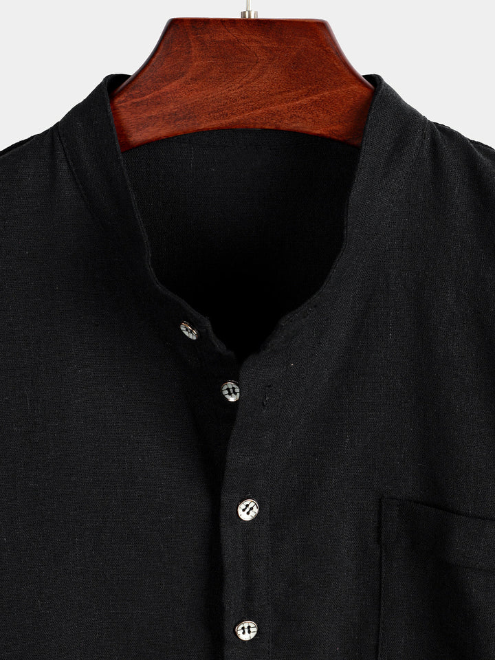 Norbert — Chemise Col Haut Uni
