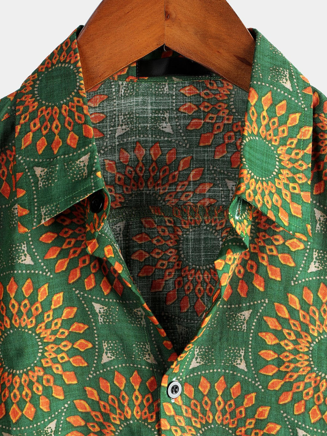 Chemise à manches courtes rétro boutonnée d&