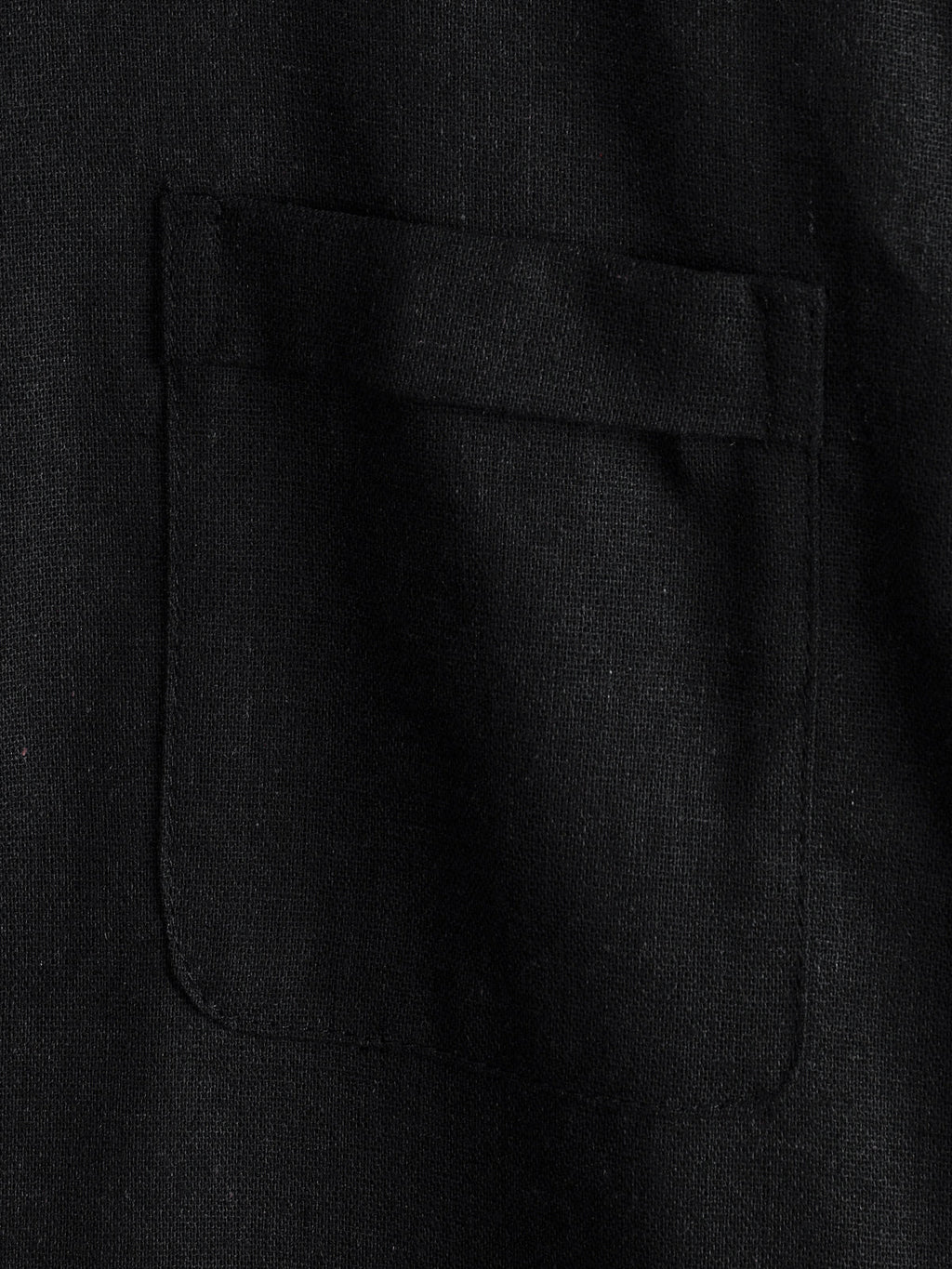 Chemise pour Homme en Couleur Unie avec Col Haut et Bouton Semi-Ouvert, avec Poche Frontale
