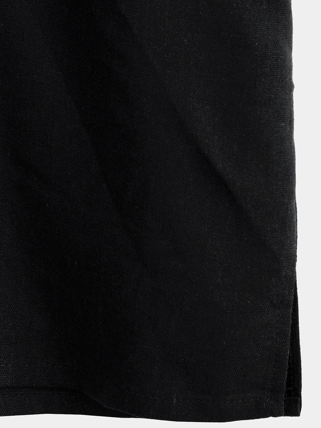 Chemise pour Homme en Couleur Unie avec Col Haut et Bouton Semi-Ouvert, avec Poche Frontale