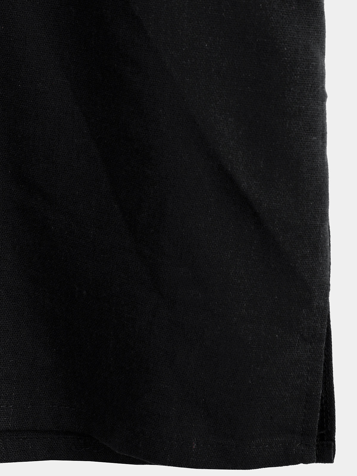 Chemise pour Homme en Couleur Unie avec Col Haut et Bouton Semi-Ouvert, avec Poche Frontale