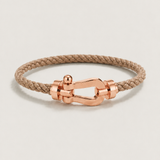 Bracelet Aurelio Marron Clair / Or Rose