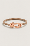 Bracelet Aurelio Marron Clair / Or Rose