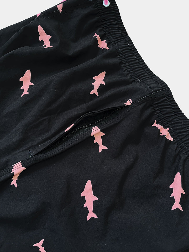 Short de Bain Homme à Imprimé Requin Séchage Rapide