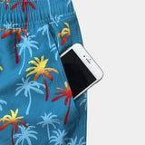 Men's Swim Trunks with Fun Print, Quick Dry and Zip Pockets