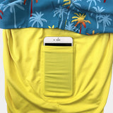 Men's Swim Trunks with Fun Print, Quick Dry and Zip Pockets