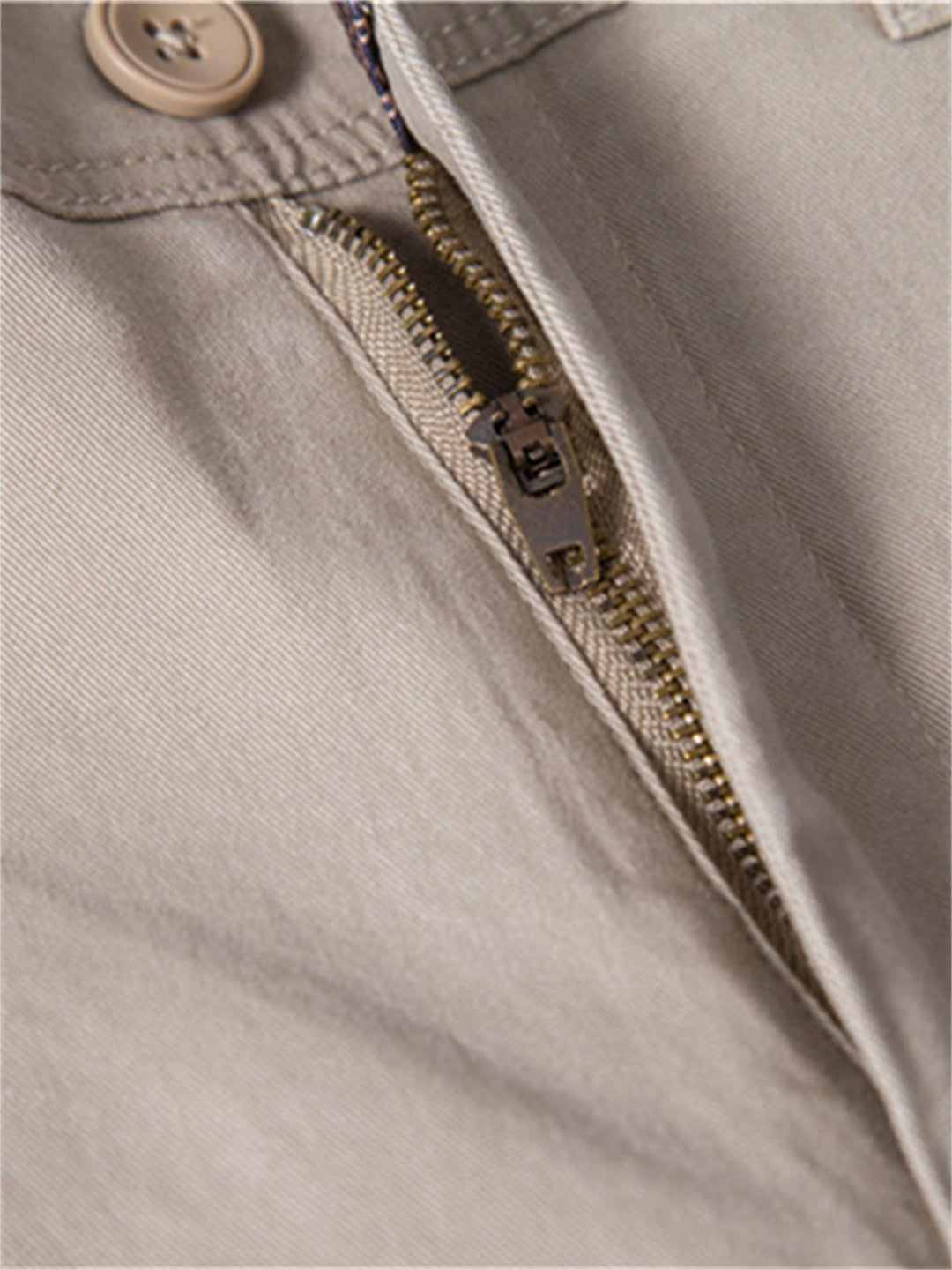 Pantalon décontracté en coton respirant pour homme avec poches et couleur unie
