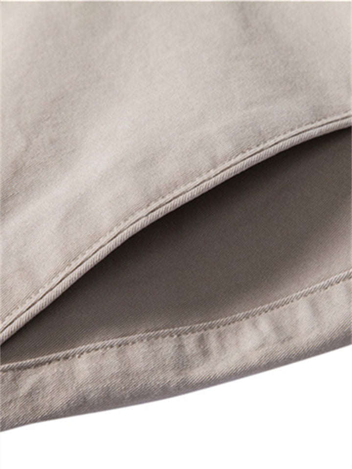 Pantalon décontracté en coton respirant pour homme avec poches et couleur unie