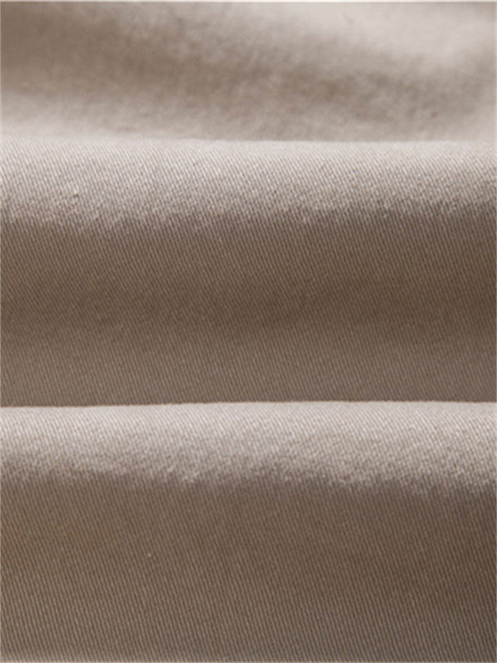 Pantalon décontracté en coton respirant pour homme avec poches et couleur unie