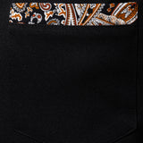 Chemise boutonnée à manches longues et imprimé cachemire colorblock pour homme