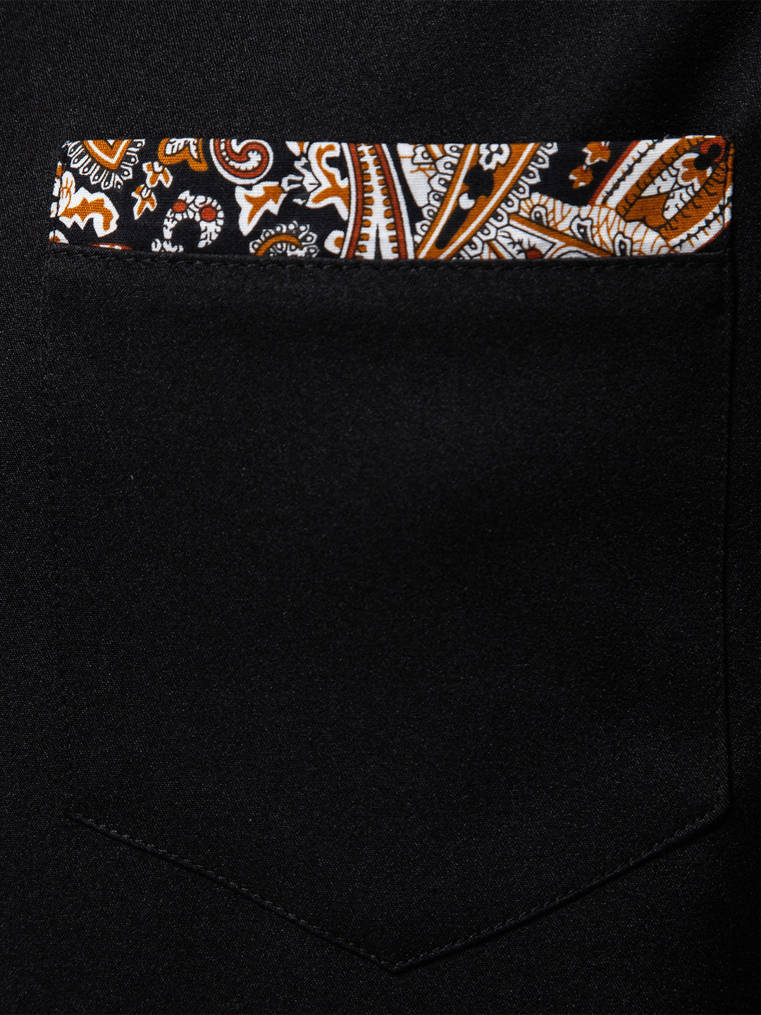 Chemise boutonnée à manches longues et imprimé cachemire colorblock pour homme