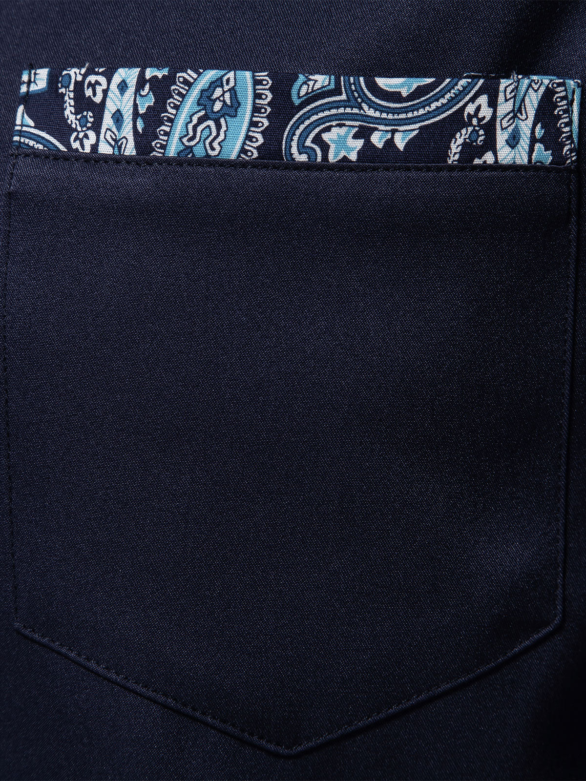 Chemise à manches longues à imprimé cachemire pour homme