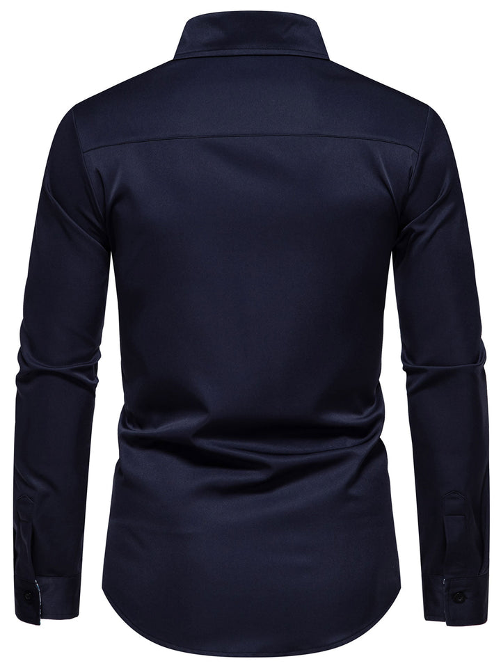 Chemise à manches longues à imprimé cachemire pour homme