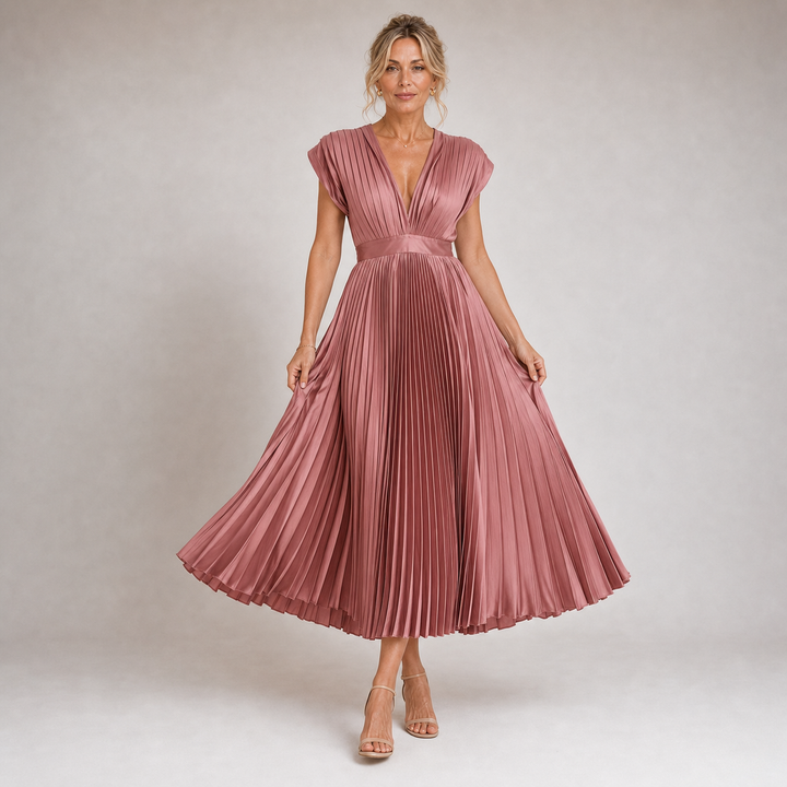 Isla - Robe Plissée Chic et Élégante