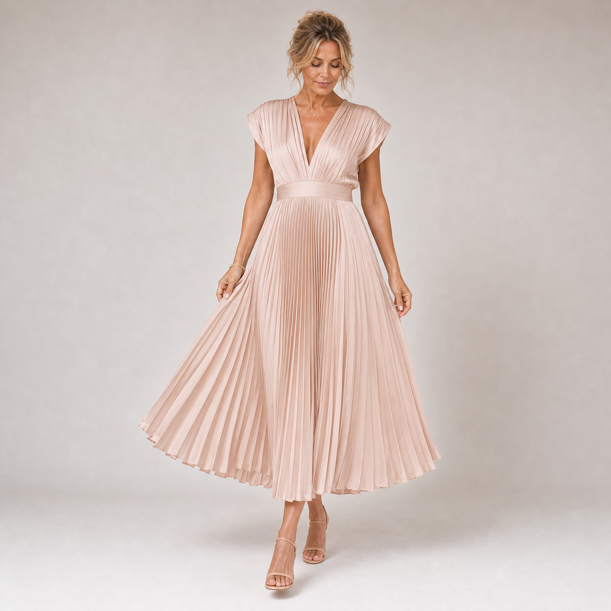 Isla - Robe Plissée Chic et Élégante